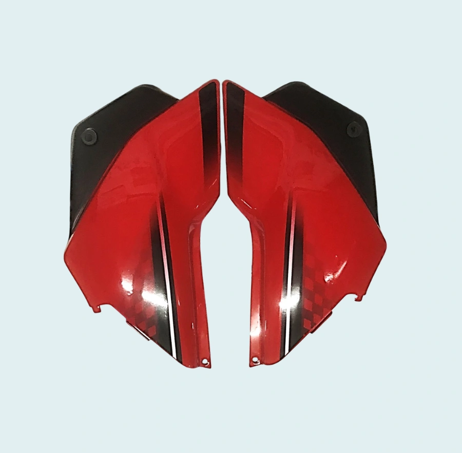 SIDE PANEL FIT FOR GLAMOUR T-7 S.RED FOR BLACK BIKE (RED)