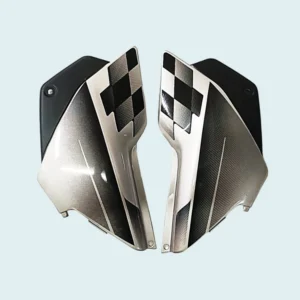 SIDE PANEL SP FIT FOR GLAMOUR NM SILVER FOR BLACK BIKE